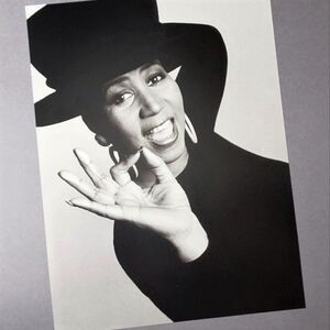 Aretha Franklin Black White Art Print
